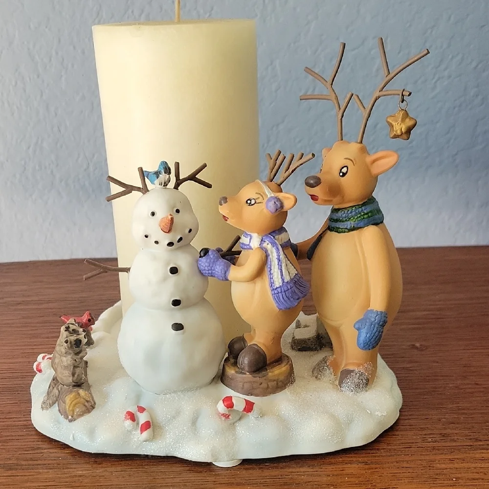PartyLite P8635 Reindeer Pillar Candle Holder